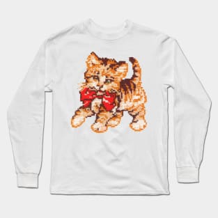 Cat embroidery Long Sleeve T-Shirt